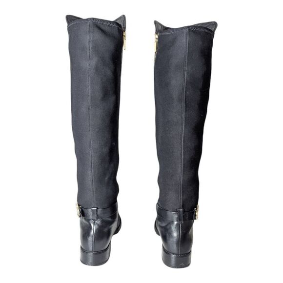 MICHAEL KORS Byrce Black Panel Leather Over The Knee Boot Size 8.5M - Picture 6 of 16